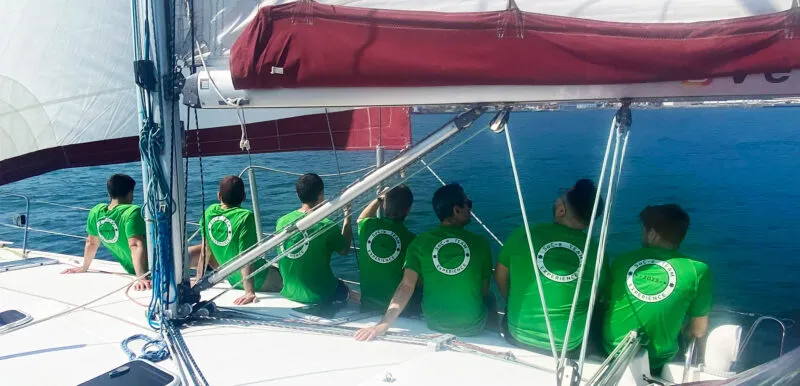 One SoC-e team in a sailing boat